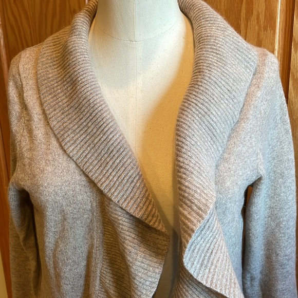 Cynthia Rowley Ruffled Cashmere Cardigan Waterfall Sweater - Picture 2 of 9